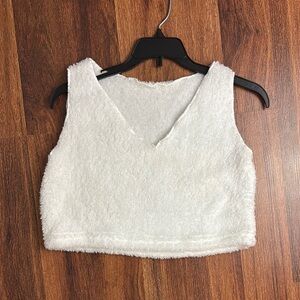 White Fuzzy Top